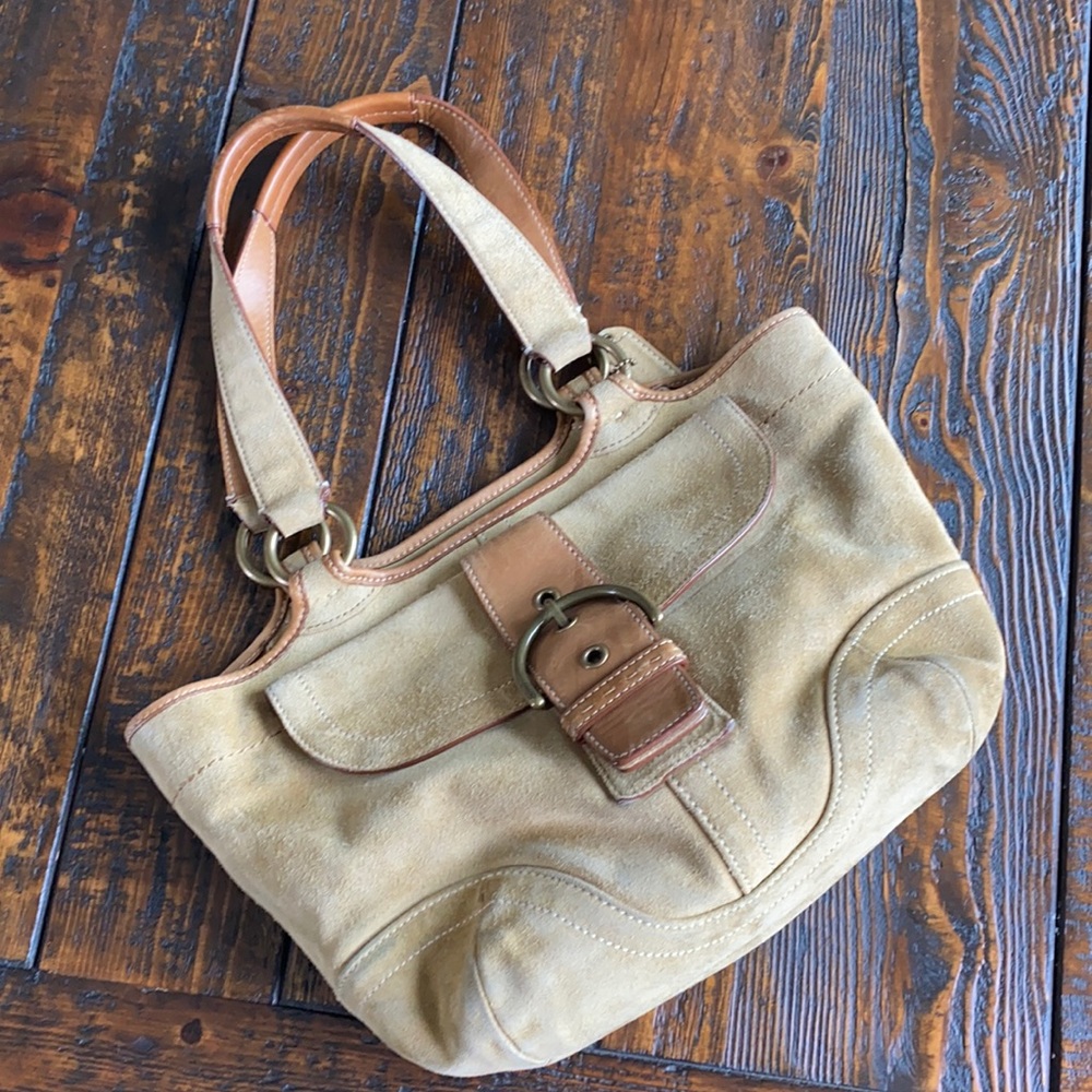 Vintage sued coach handbag